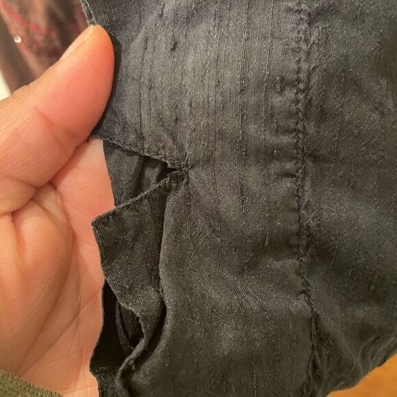 Chico’s Design Jacket Women’s M/8 100% Silk Embroidered Lightweight Art to Wear - Picture 7 of 8